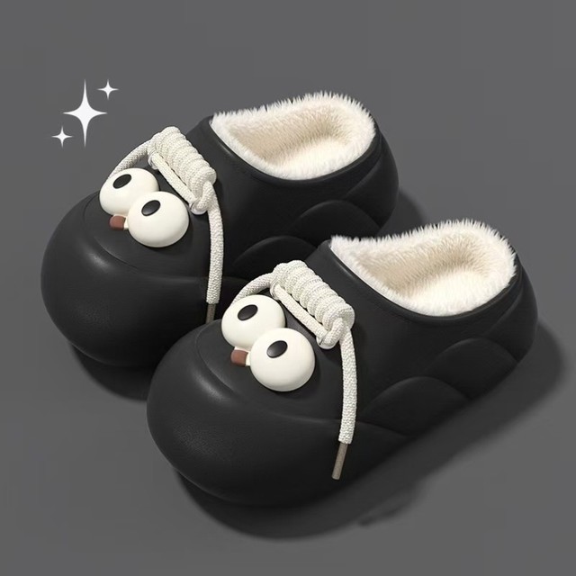 Cotton Slippers for Home Use, Suitable for Outdoor Wear in Autumn and Winter, Women's Warm and Cute Indoor Slippers, Cotton Slippers, Waterproof, Dirt-Resistant, Non-Slip