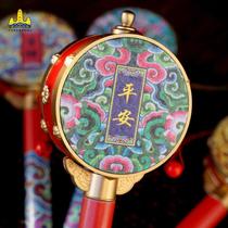 Baby dragon year handmade large rattle Chinese style chewable hand-cranked baby traditional old-fashioned newborn toy