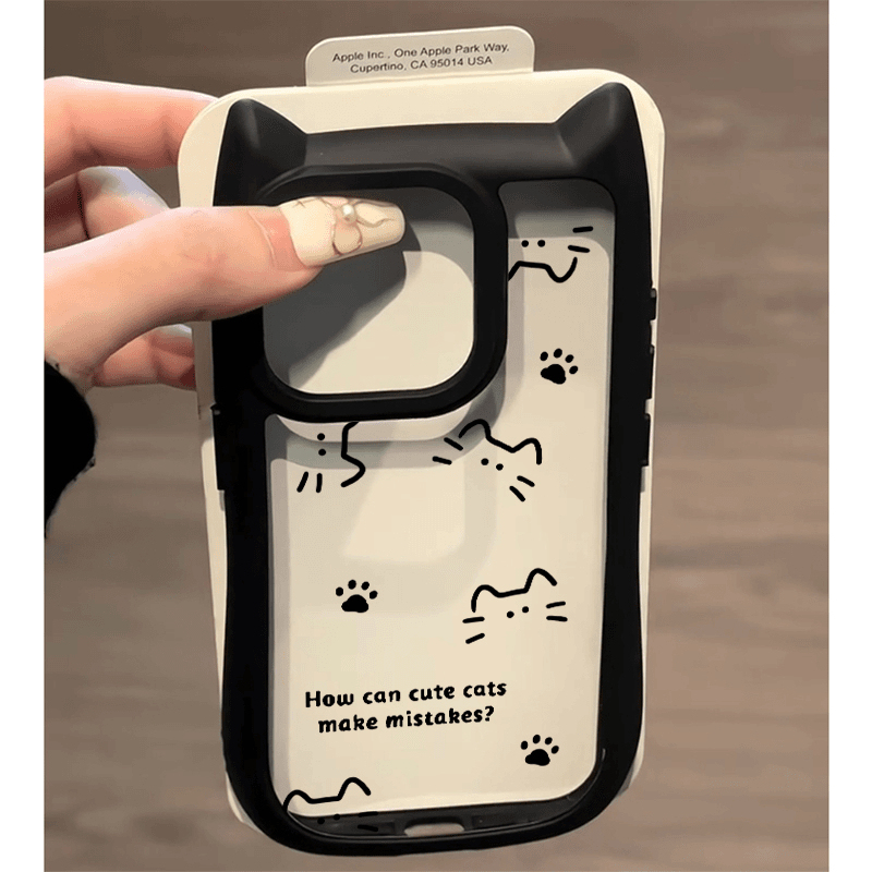 Cat Paw Design Suitable for Huawei Pura 70 Phone Case, Apple 16 Pro Max/15 Premium, 13 Pro/12/11, Cat Ears, Simple and Cute, Girly Style, Honor 50 Full Coverage