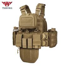 Fully protective tactical vest multi-functional snake buckle quick-release chest hanger complete outdoor equipment set with attached bag