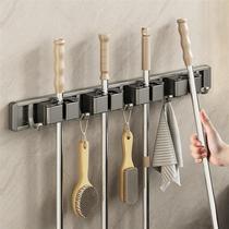 Hole-free multifunctional mop rack storage rack wall-mounted storage buckle fixed strong bathroom anti-slip household artifact