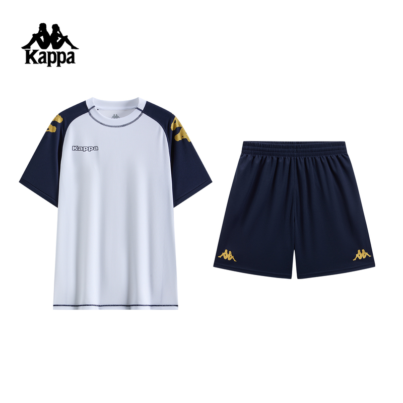 Kappa Back-To-Back Short-Sleeved Shorts Suit Men's 2026 New Summer Breathable Heat Dissipation Sports Football T-Shirt