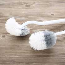 Curved toilet brush toilet long handle soft bristle brush bathroom cleaning S-shaped brush toilet dead corner cleaning brush