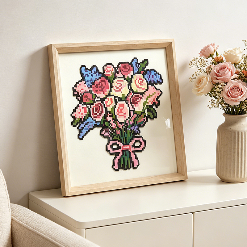 Bouquet of Flowers, Beaded Photo Frame, Special Photo Frame, Handmade DIY Creative Display, Empty Frame, Framed Ornaments, Gift Frame Bouquet of Flowers, Beaded Photo Frame, Special Photo Frame, Handmade DIY Creative Display, Empty Frame, Framed Ornaments, Gift Frame