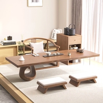 New Chinese style solid wood tatami tea table and chair combination low tea table small apartment balcony kang multi-purpose modern simple