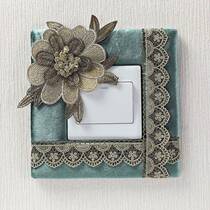 Decorative wall sticker switch protective cover fabric lamp wall light socket dust cover frame cover anti-dirty household 2024