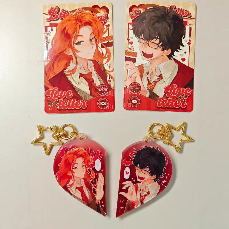 New Harry Potter Fan-Made Magnetic Acrylic Keychain James Potter Lily Evans Photo Card Collection
