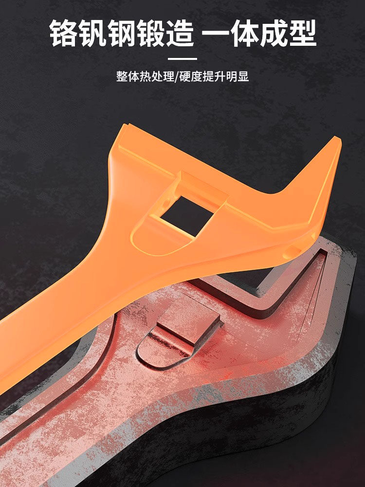 Ultra-Thin Adjustable Wrench with Large Opening, Multi-Functional Adjustable Wrench, Industrial-Grade Extra-Large Universal Wrench for Small Spaces