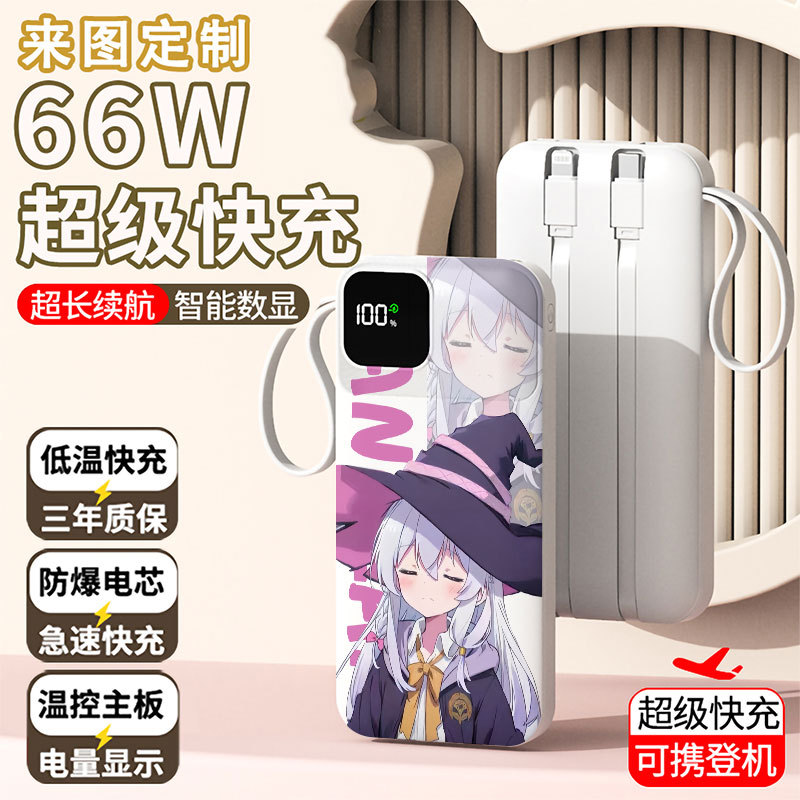 [3C Certification] Witch's Journey Irena Power Bank 20000Mah Mobile Power Supply Fast Charging Anime Peripheral