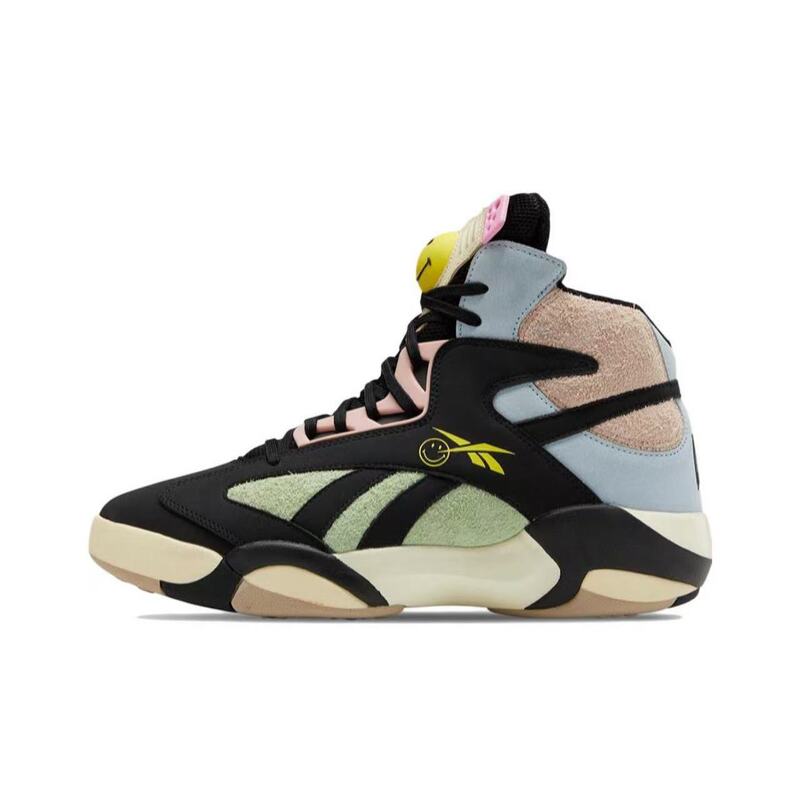 Reebok Gx2250 Smiley Co-Branded Carbon Plate Pump Shock-Absorbing High-Top Basketball Shoes Inflatable Shoes