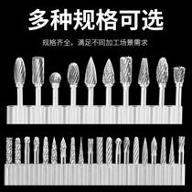 Carbide rotary file metal grinding head knife tungsten steel reaming milling cutter 3*6 3*3mm double groove set knife