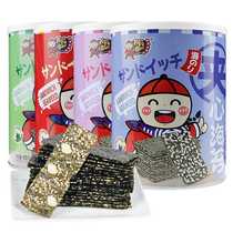 Little Boss Seaweed Sandwich Crispy Canned Childrens and Baby Snacks Ready-to-Eat Large Sesame Seaweed 45g Barrel