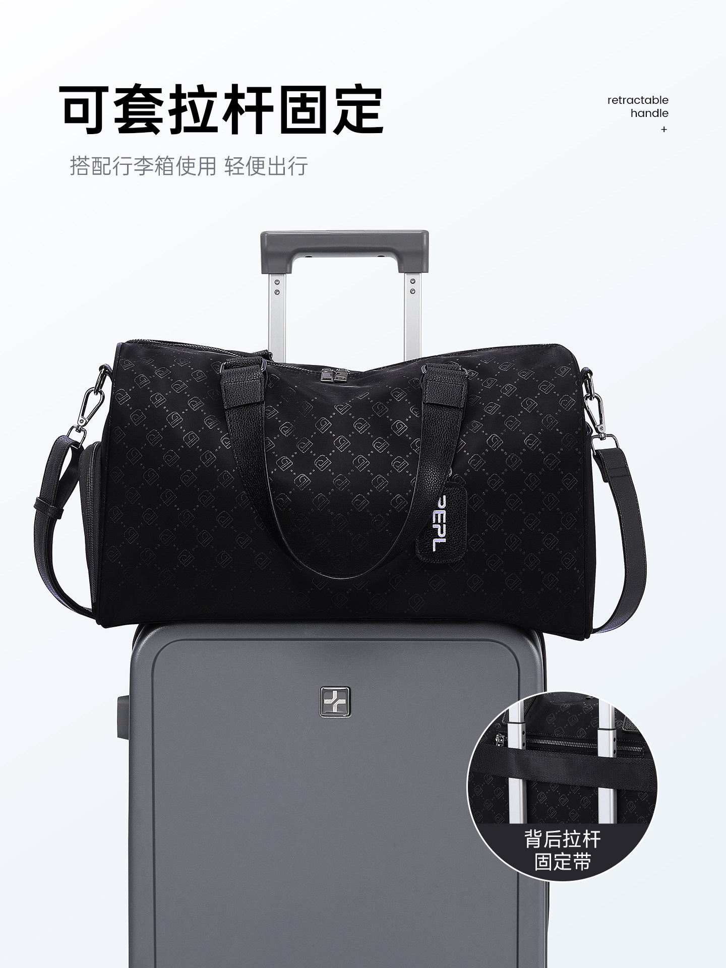 Short-Distance Travel Bag for Men, Business Trip, Sports and Fitness Bag, Travel Bag, Lightweight Large-Capacity Satchel Luggage Bag for Women