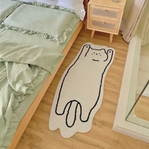Nordic simple cartoon cat under bed carpet mat childrens room carpet bedroom bedside blanket ins style living room carpet