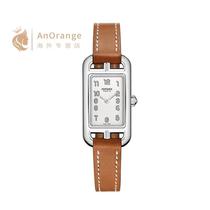 (Loluo Luxury) 2022 New Women’s White Silver Dial Watch Business Versatile Brown Small Watch