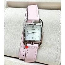 (Loluo Luxury Products) Spot Hermès Cape code Gypsophila Diamond Watch Sakura Pink Double Circle Strap