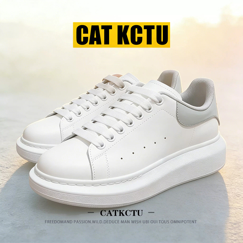 [American Light Luxury] Catkctu White Sneakers for Men, 2026 New Versatile Height-Increasing Thick-Soled Casual Sports Shoes for Women
