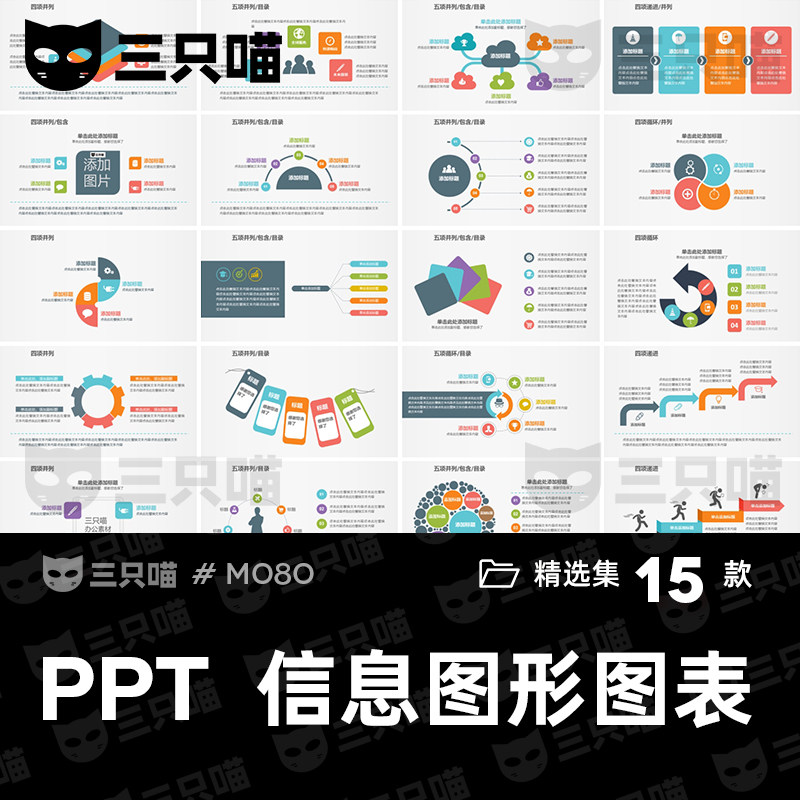 PPT图表模板:四五项并列递进+时间线轴对比+步骤流程图,职场人必备神器!-样图-淘宝好物网