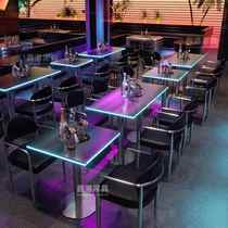 Customized commercial bar sofa bar table and chair combination music tavern KTV luminous table