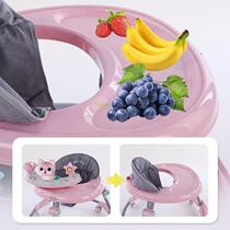 Baby walker with 6-speed adjustment multi-function anti-O-leg anti-rollover foldable 6-18 month old baby starter car