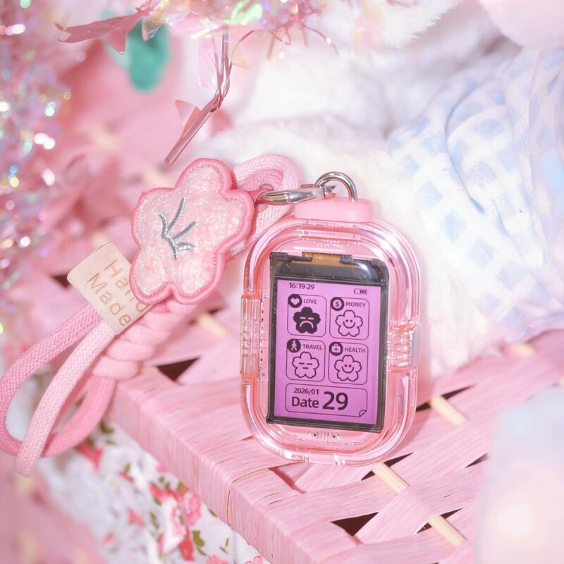 Popsunday【Gift for Girls】 Ok锦囊 Birthday Gift Electronic Fortune-Telling Cyber Calendar Couple Pendant