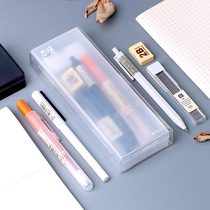 Morning Light Peach party limited stationery box 7-piece set of school supplies gift bag Benwei series simple stationery set Student pen box Gel pen mechanical pencil highlighter refill combination