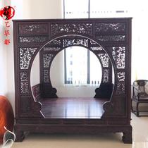 Zambian blood sandalwood canopy bed sandalwood mahogany solid wood carved classical furniture bed home bedroom ornaments