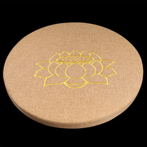 Lotus brown silk futon meditation mat round thickened high elastic mat linen meditation mat home worship mat worship mat