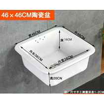 Kitchen old-fashioned ceramic sink basin wash basin sink balcony laundry basin single-slot outdoor pool wash basin