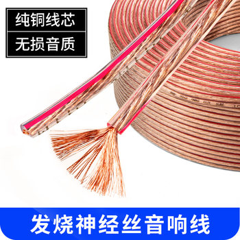 Audio Cable Professional Audiophile Oxygen-Free Copper Audio Cable Connection Cable Universal Pure Copper Speaker Cable Audio Cable Speaker Cable