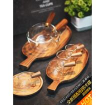 Italian heat-resistant glass small milk cup mini coffee your milk tank latte hall GZY cup double mouth thick small milk cup coffee