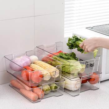 Direct sales new kitchen refrigerator storage box freezer classification storage box egg storage basket fruit and vegetable sorting box desktop