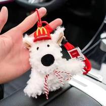 Keychain high-quality luxury car accessory with lanyard popular plush doll display plate