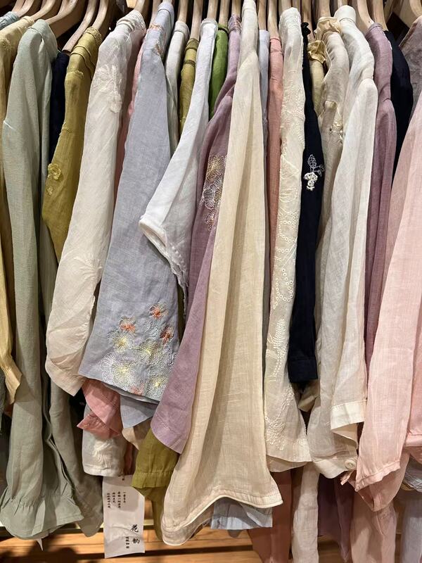 7.28 Pure Linen New Chinese-Style Tops Clearance Sale (Please Check Carefully before Purchasing, No Returns or Exchanges)