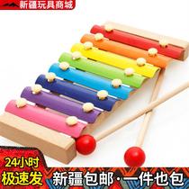 Xinjiang eight-tone xylophone infant and toddler educational percussion toy early education musical instrument baby music enlightenment