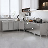 304 Stainless Steel Kitchen Cabinets, Integrated Stove, Rural Kitchen Storage Cupboards, Small Household Use