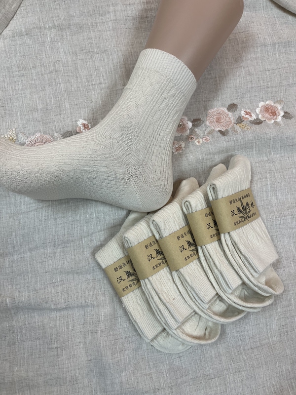 2026 Hemp Long Socks, 5 Pairs, Unisex, Anti-Mite, Anti-Odor, Breathable, Sweat-Absorbent, Comfortable