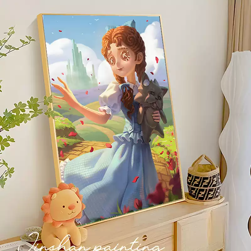 新第五人格游戏人物约瑟夫数字油画小女孩园丁diy填色涂