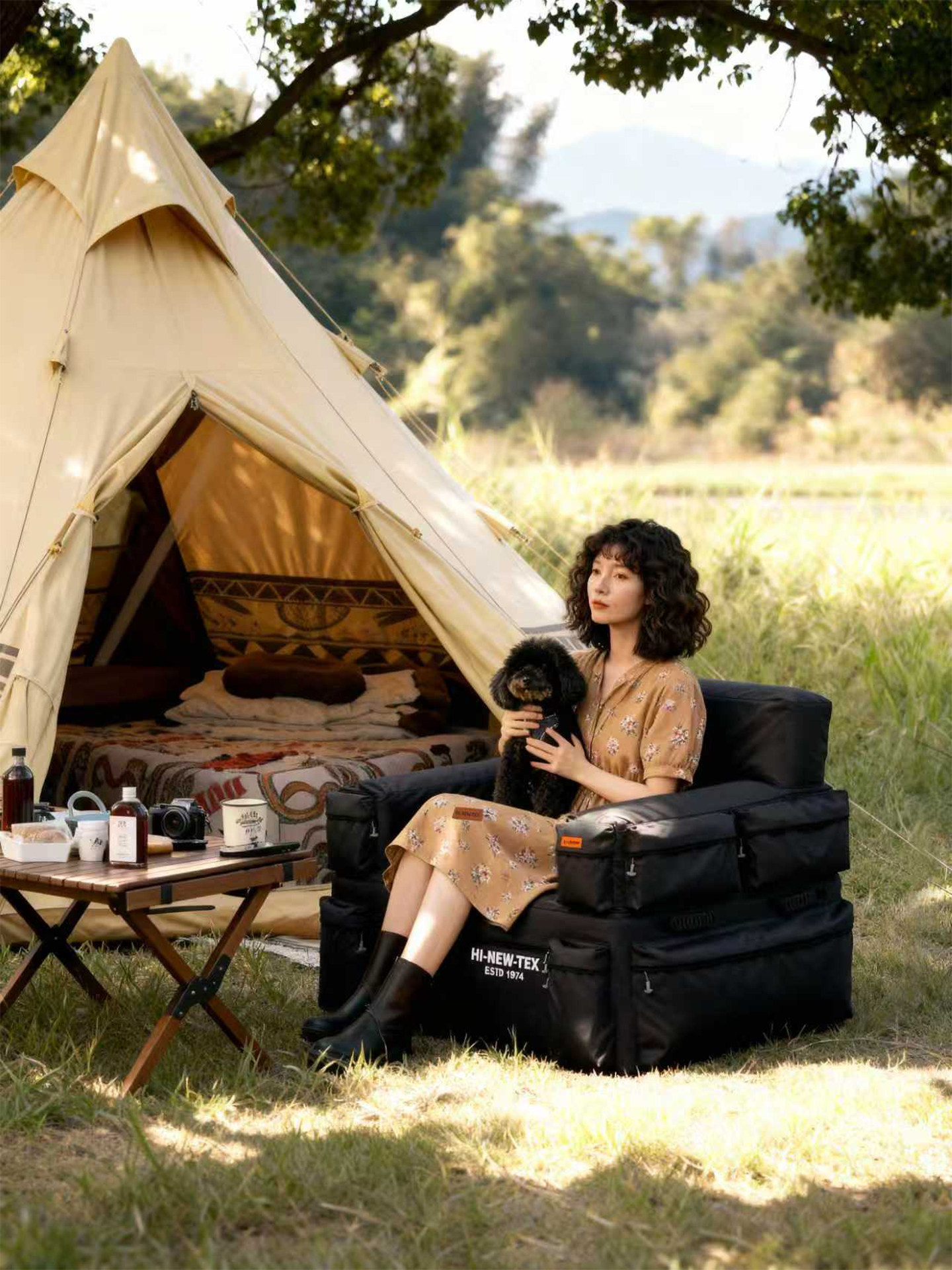 Hi-NEW-TEX エアーソファ Hi-new-tex inflatable sofa: a must-have for music festivals and a