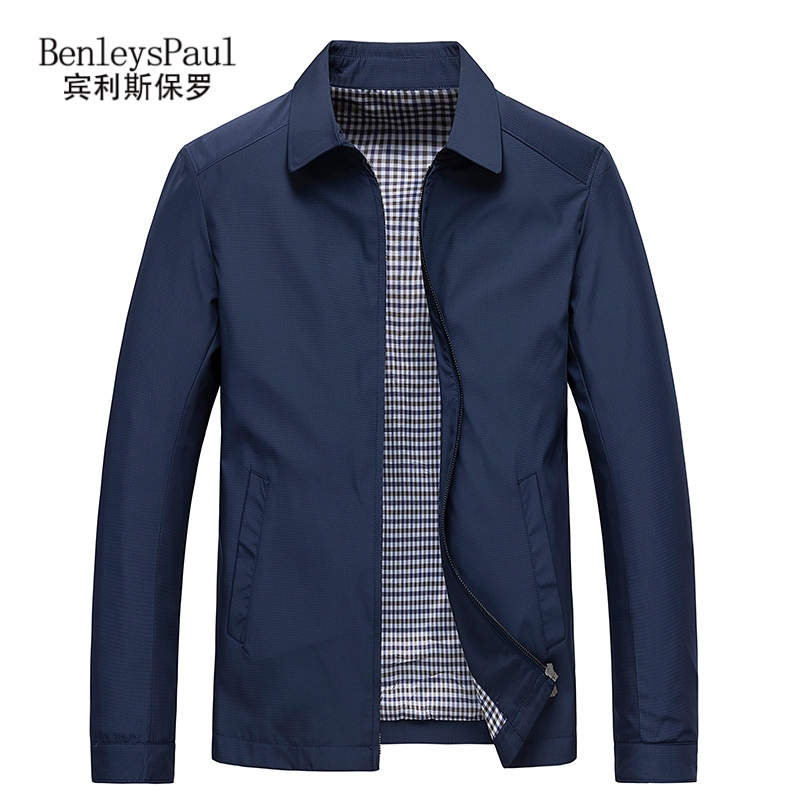 Bentis Paul Spring & Fall Pure Color Versatile Men's Business Lapel Thin Casual Jacket for Young and Middle-Aged People