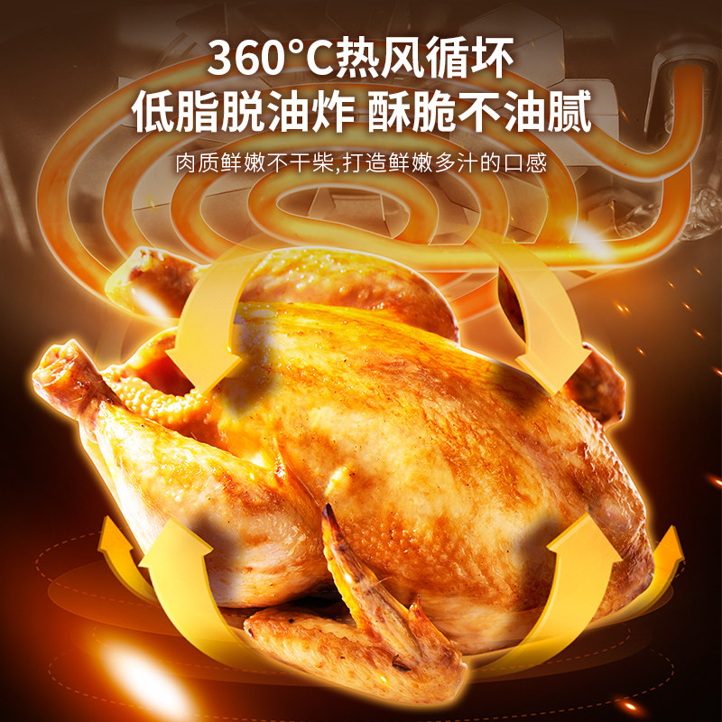 Chigo 2025 New Model Air Fryer Large Capacity Multifunctional Electric Fryer for Home Use Fully Automatic Baking, Steaming and Frying All-In-One