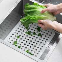 Kitchen sink drain pad anti-scratch drain board dishwashing sink anti-clogging kitchen waste filter tableware protection plate