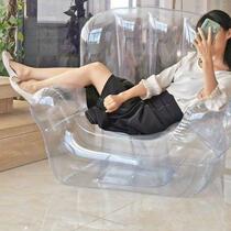 Internet celebrity transparent sofa doll storage artifact inflatable chair doll storage same style plush doll filling bedroom