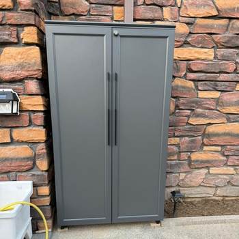 Outdoor aluminum alloy storage cabinet garden balcony waterproof sun protection tool storage cabinet courtyard outdoor cabinet customization