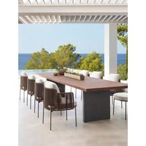 Outdoor tables and chairs courtyard outdoor combination rattan chairs villa model room open-air garden dining modern simple leisure furniture