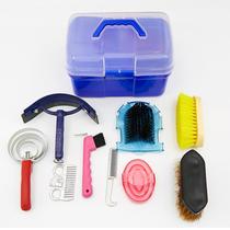 Horse cleaning set horse brushing horse washing tools horse brush horse comb sweat scraper massage brush stable supplies 10-piece set