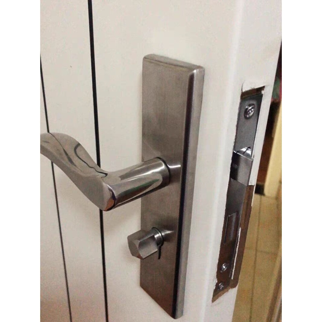 .房门锁卧室内门锁具换锁配锁大58锁体室木门锁执手面板不锈钢门