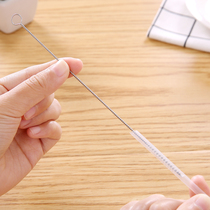 Baby bottle straw brush cleaning nylon brush baby water cup kettle straw cup brush slender small brush cleaning