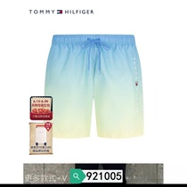 Dingxi more trendy brand home embroidery letters 03266 new beach simple spring and summer mens gradient color 24 shorts