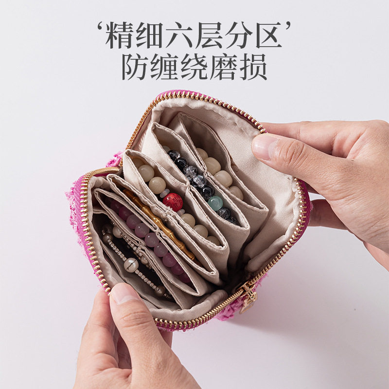 Jewelry Bag, Bracelet, Necklace, High-End Exquisite Jewelry Storage Bag, 2025 New Portable Zipper Jewelry Box